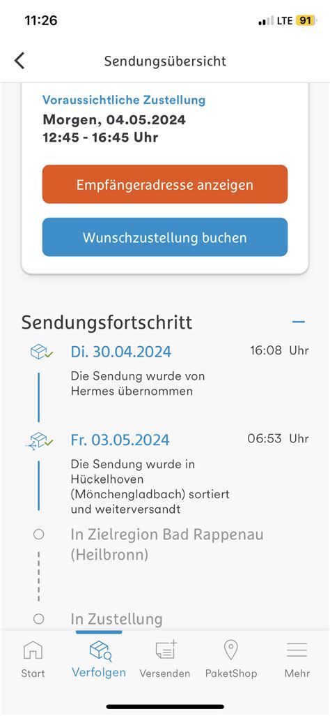 hermes 2h über vorraussichtliche zustellung|lieferzeit hermes paket.